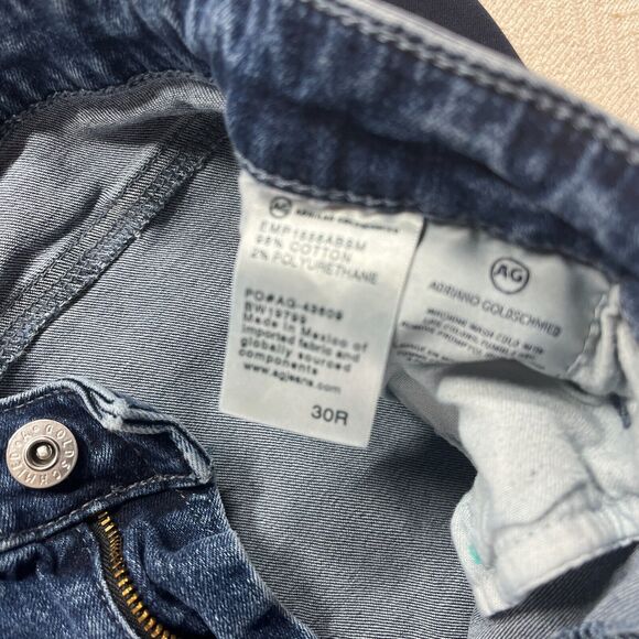 AG Adriano Goldschmied Jeans Womens 30 x 27 Anthropologie The Stevie Ankle Blue - Picture 15 of 16